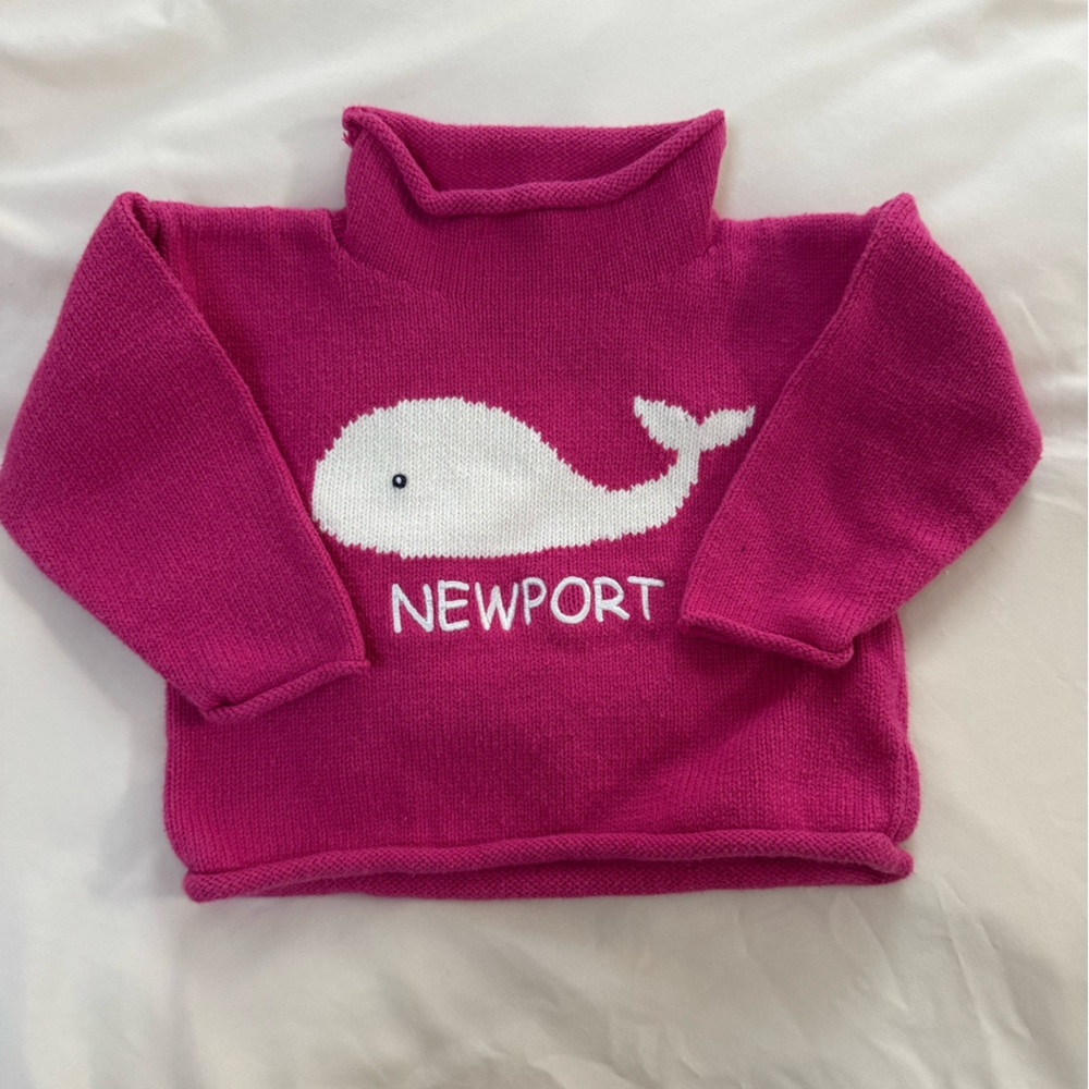 Claver- Pink Newport Embroidered Sweater